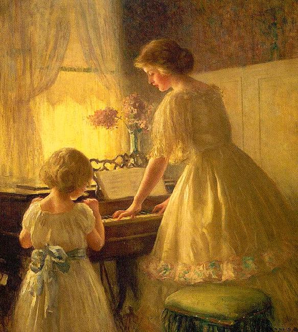 Francis Day The Piano Lesson oil painting picture
